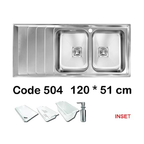 سینک ظرفشویی توکار کد 504 اخوان